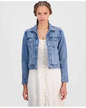 Lucky Brand Tomboy Denim Trucker Jacket - Blue