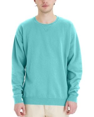 Hanes Garment Dyed Fleece Sweatshirt - Blue
