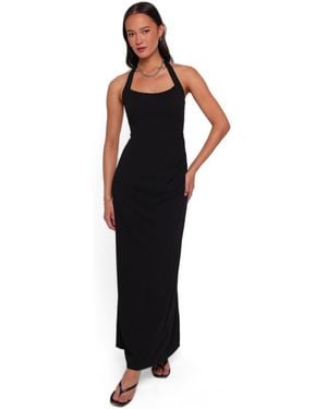 Petal & Pup Femina Halter Neck Sleeveless Maxi Dress - Black