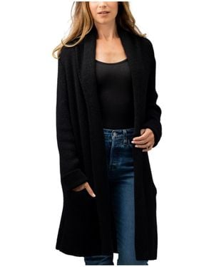Simply Natural Jena Alpaca Long Cardigan - Black