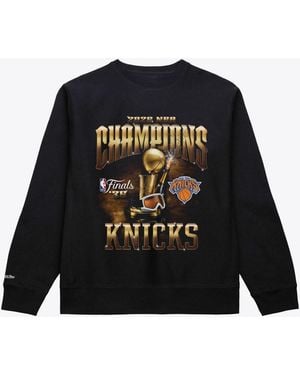 Mitchell & Ness New York Knicks 2026 Nba Finals Champions Crewneck Sweatshirt - Black