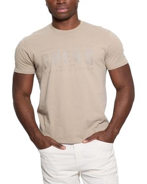 Guess Relaxed Fit Short Sleeve Crewneck Logo T-shirt - White