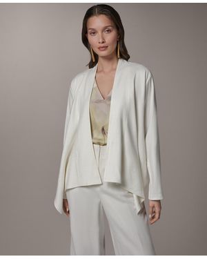 Donna Karan Drape Front Jacket - Brown