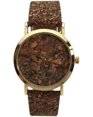 Olivia Pratt Cork Style Strap Watch - Brown