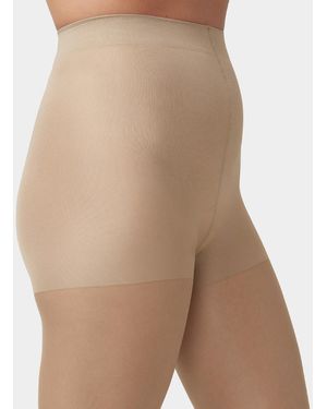 Hue 2-piece So Silky Sheer Control Pantyhose - Brown