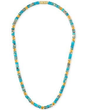 Bulova Marine Star Reconstituted 22" Beaded Necklace - Blue