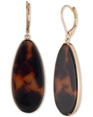 Ralph Lauren Gold-tone Tortoise Large Drop Earrings - Brown