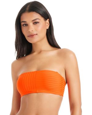 Sanctuary Tie-back Bandeau Bikini Top - Orange
