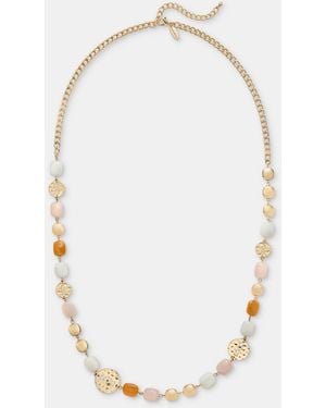 Style & Co. Gold-tone 36" Beaded Strand Necklace - White