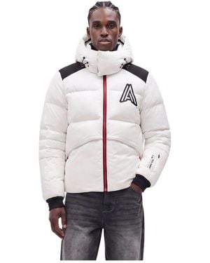Alpenhaus Thorens Front Zipper Mock Neck Puffer Jacket - White
