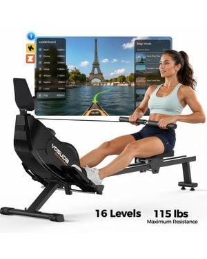 Fed Fitness Magnetic Rowing Machine 350lb Capacity - Blue