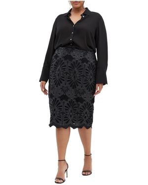 City Chic Plus Size Marloes Road Skirt - Black