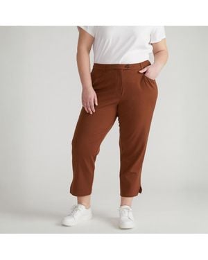 UNIVERSAL STANDARD Plus Size All Day Mercer Tapered Leg Pants - White