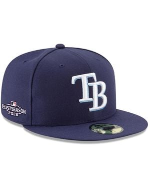 KTZ Tampa Bay Rays 2026 Mlb Postseason Side Patch 59fifty Fitted Hat - Blue