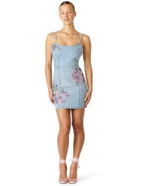 Steve Madden Gisella Scoop Neck Mini Dress - Blue