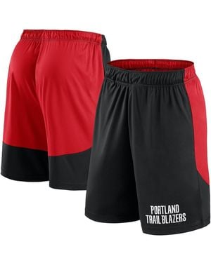 LOGO ATHLETIC Black/red Portland Trail Blazers Launch Performance Shorts