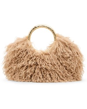 Steve Madden Kova Faux Fur Crossbody Bag - White