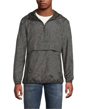 Lands' End Upf 50 Anorak Windbreaker - Gray