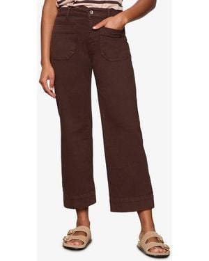 Sanctuary Petite The Marine Wide-leg Cropped Jeans - Brown