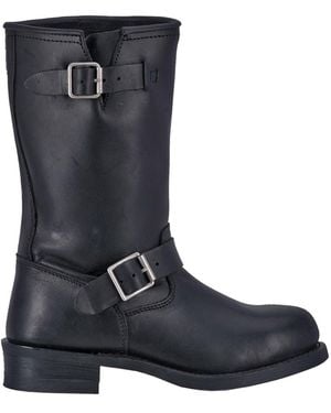 Dingo Rob Leather Harness Boot - Black