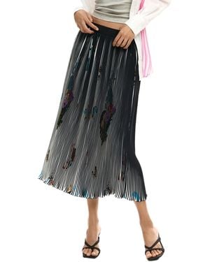 Desigual Midi Arty Texture Skirt - Black