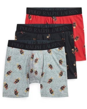 Polo Ralph Lauren 3-pack Elastic Waist Boxer Briefs Holiday Gift Set - Multicolor