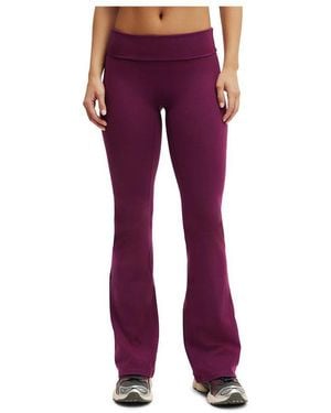 Cotton On Active Ultra Soft Roll Over Flare - Purple