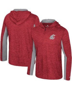 Colosseum Athletics Washington State Cougars Always Sunny Quarter-zip Hoodie - Red