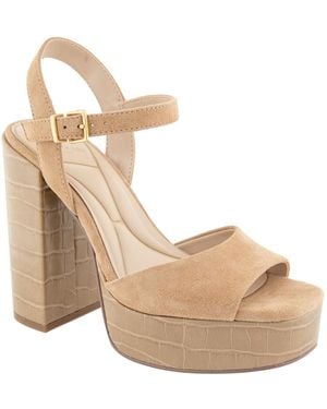 Kenneth Cole Parton Platform Dress Sandals - Natural
