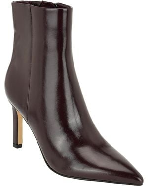 Calvin Klein Chrysta Pointed Toe Stiletto Dress Booties - Brown