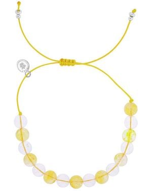 Roxy Waterproof Citrine Clear Quartz Adujustable Bracelet - Metallic