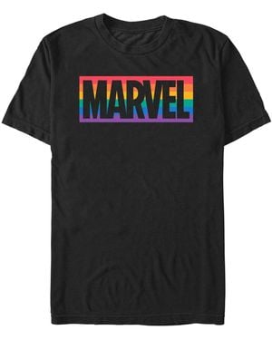 Design By Humans Pride Color Logo Short-sleeve T-shirt - Black