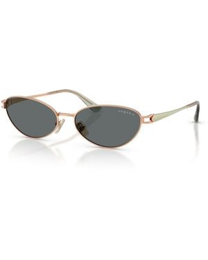 Vogue Eyewear Polarized Oval Metal Sunglasses Vo4369s - Metallic