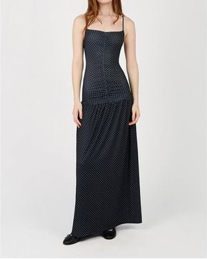 WeWoreWhat Ruched Front Scoop Maxi Dress - Black