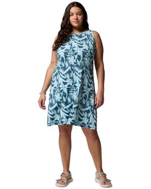 Columbia Plus Size Chill River Printed Active Dress - Blue