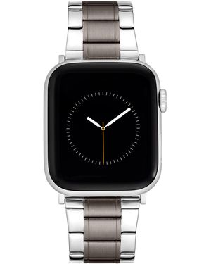 WITHit Black And Silver-tone Stainless Steel Y-link Bracelet Designed For Apple Watch 42mm (series 1-3 Only