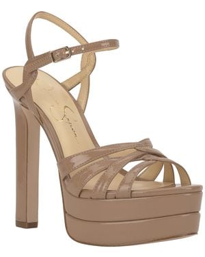 Jessica Simpson Itzari Strappy High-heel Platform Sandals - Metallic