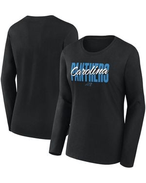 LOGO ATHLETIC Carolina Panthers Grip Long Sleeve T-shirt - Black