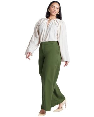 Eloquii Tall The Ultimate Stretch Wide Leg Pant - Green