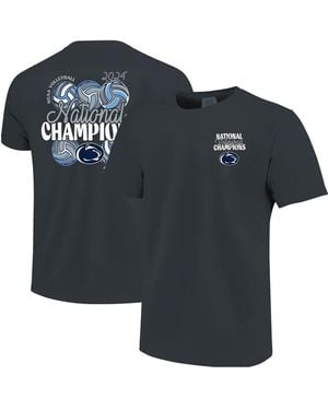 Image One Penn State Nittany Lions 2024 Ncaa Volleyball National Champions Stacked Comfort Colors T-shirt - Black