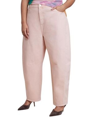 Eloquii Pink Wash Barrel Leg Jean