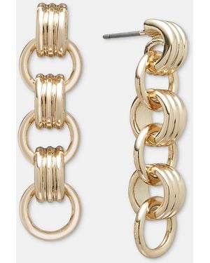 On 34th Linked Linear Drop Earrings - Metallic
