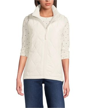 Lands' End Featherfree Quilted Insulated Vest - White