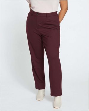 UNIVERSAL STANDARD Plus Size Long Cigarette Ponte Pants - Red