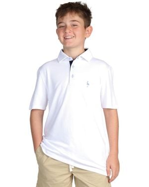 Tailorbyrd Boys Solid Modal Polo - White