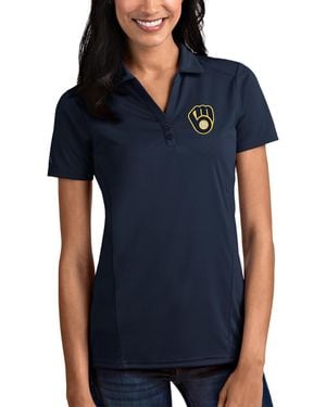 Antigua Milwaukee Brewers Team Tribute Polo Shirt - Blue