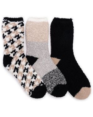 Muk Luks Cozy Crew Socks - Black