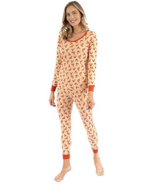 Leveret Matching Family Two-piece Cotton Long Sleeve Shirt And Pants Print Pajamas - White