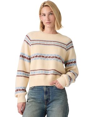 Levi's Jolie Fair Isle Wool-blend Crewneck Sweater - Natural
