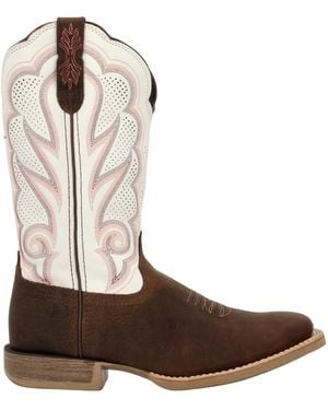 Durango Lady Rebel Pro White Ventilated Western Boot - Brown